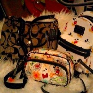 2 crossbody purse and backpack